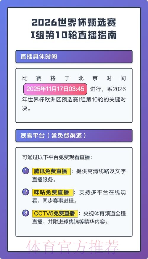 2026年世界杯直播免费观看指南与官方观看入口